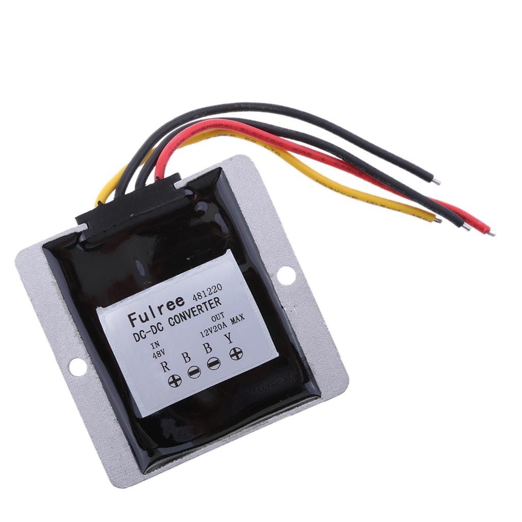 Waterproof DC/DC Converter 48V Step Down to 12V/20A 12V 20A 240W Power Supply Module