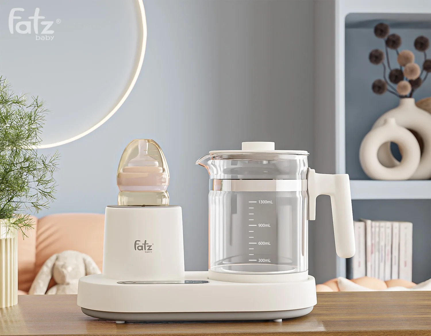 Máy đa năng điện tử (Lắc sữa/ Đun &amp; Hâm nước pha sữa) Multimax 13- FB9202KB - Hàng Chính Hãng