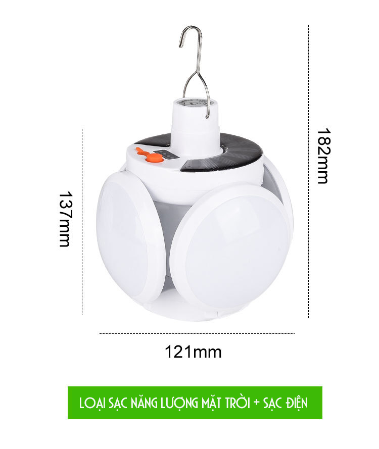 ĐÈN LED NĂNG LƯỢNG MẶT TRỜI, SẠC ĐIỆN NGOÀI TRỜI SÂN VƯỜN, CẮM TRẠI, TRỒNG CÂY, HỘI CHỢ