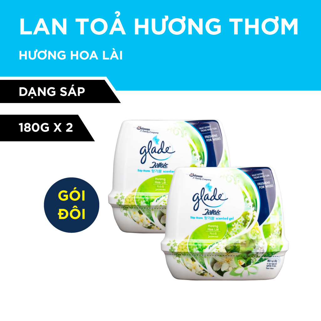 Bộ đôi Sáp Thơm GLADE  Hương Hoa Lài 180gx2