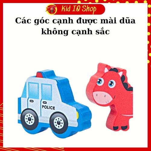 Đồ chơi giáo dục sớm cho bé bằng gỗ 7 trong 1 bảng học chữ số đếm câu cá