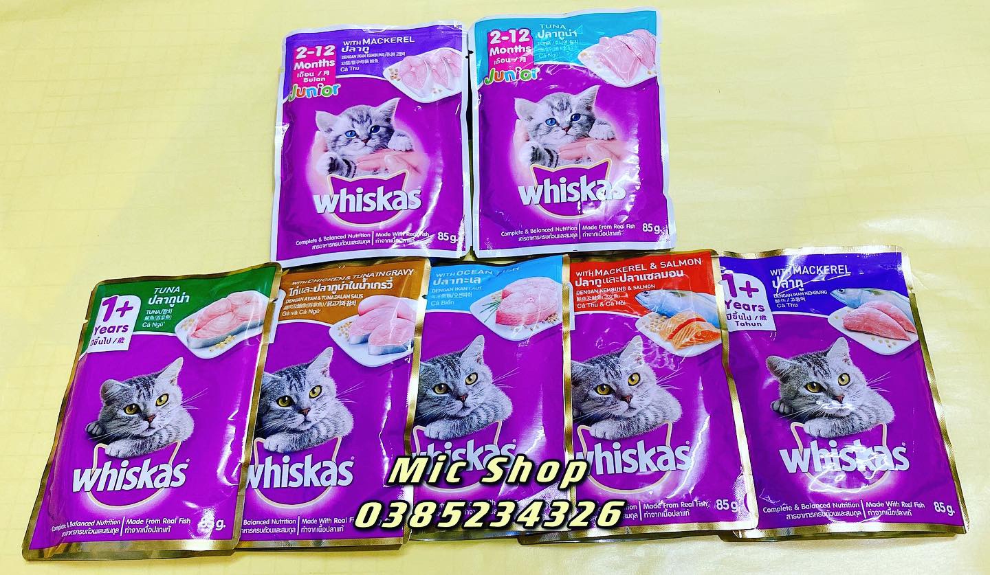 Pate whiskas cho mèo túi 80g