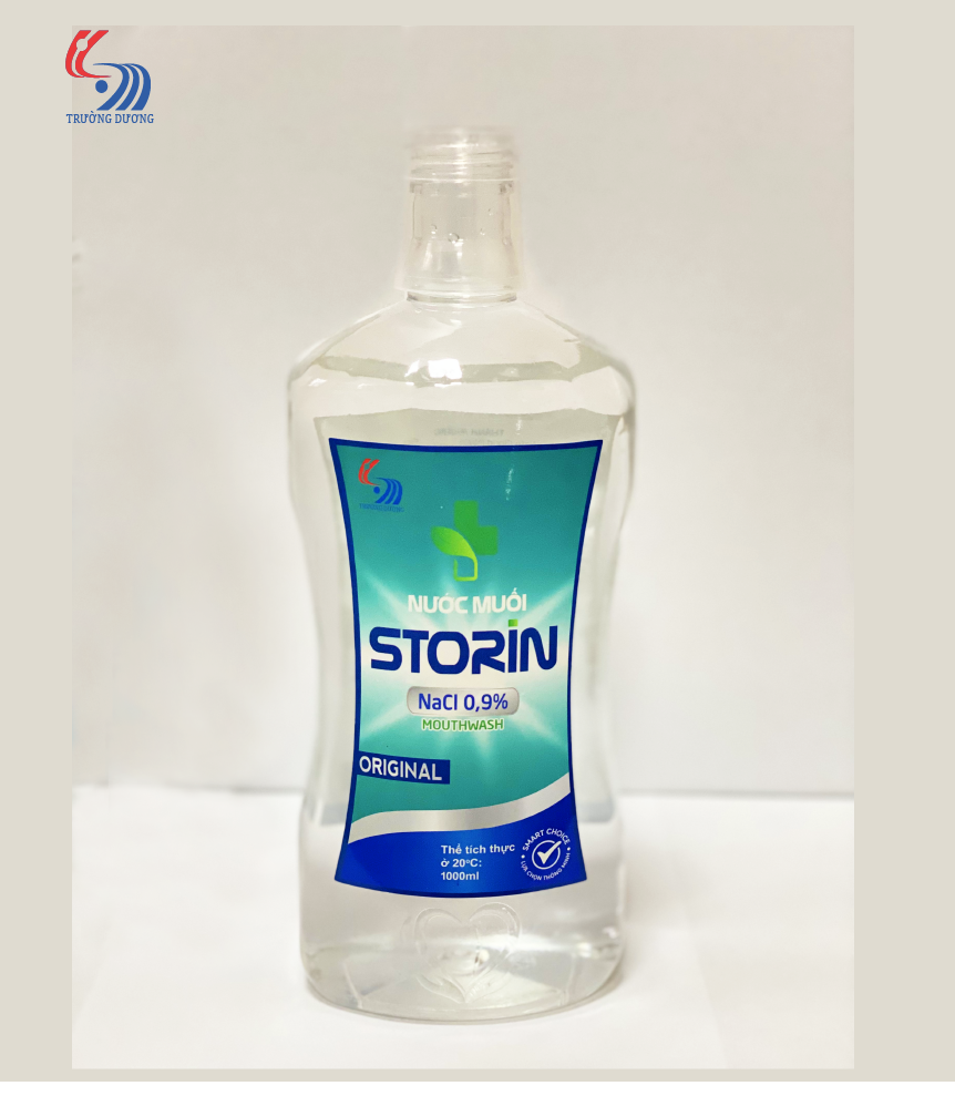 Nước muối STORIN NaCl 0,9% - Chai 1000ml