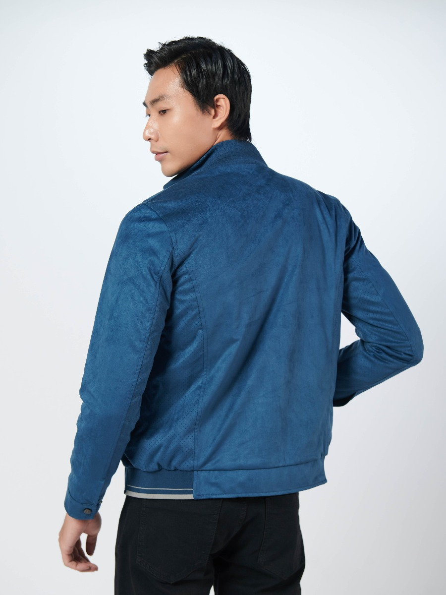 Áo khoác nam OWEN, áo Jacket da lộn cao cấp giữ ấm tốt JK220713