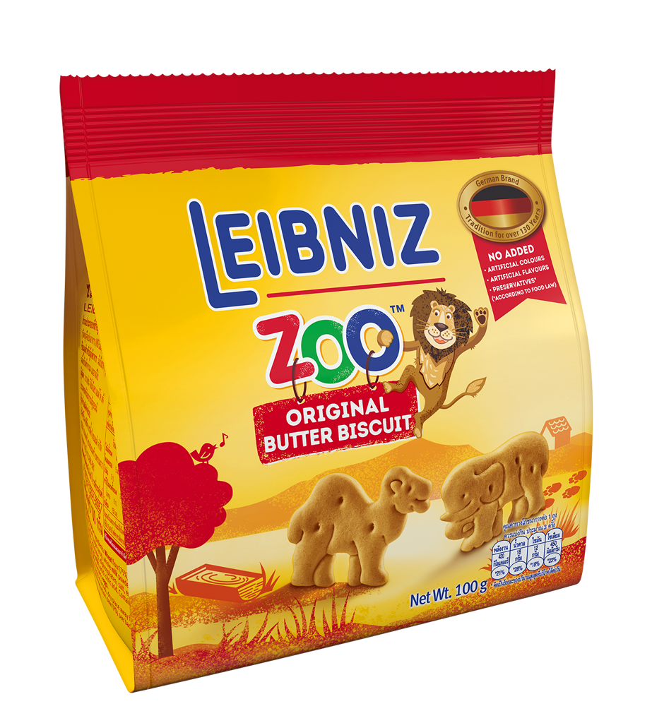 Bánh qui bơ hình thú Leibniz Zoo Đức 100g, nguyên liệu Châu Âu