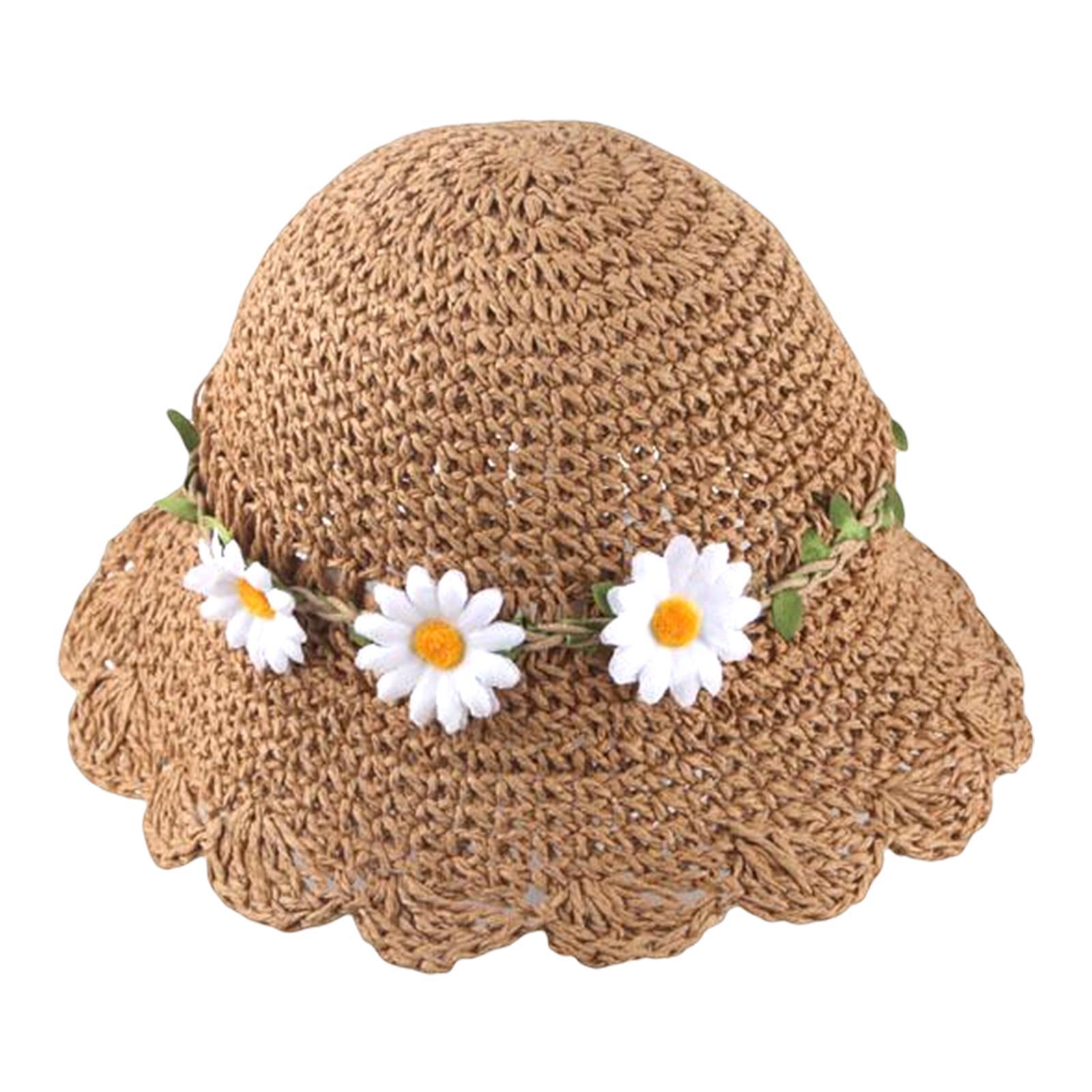 Summer Straw Kids Sun Hat Summer Beach Hat Wide Brim for Vacation