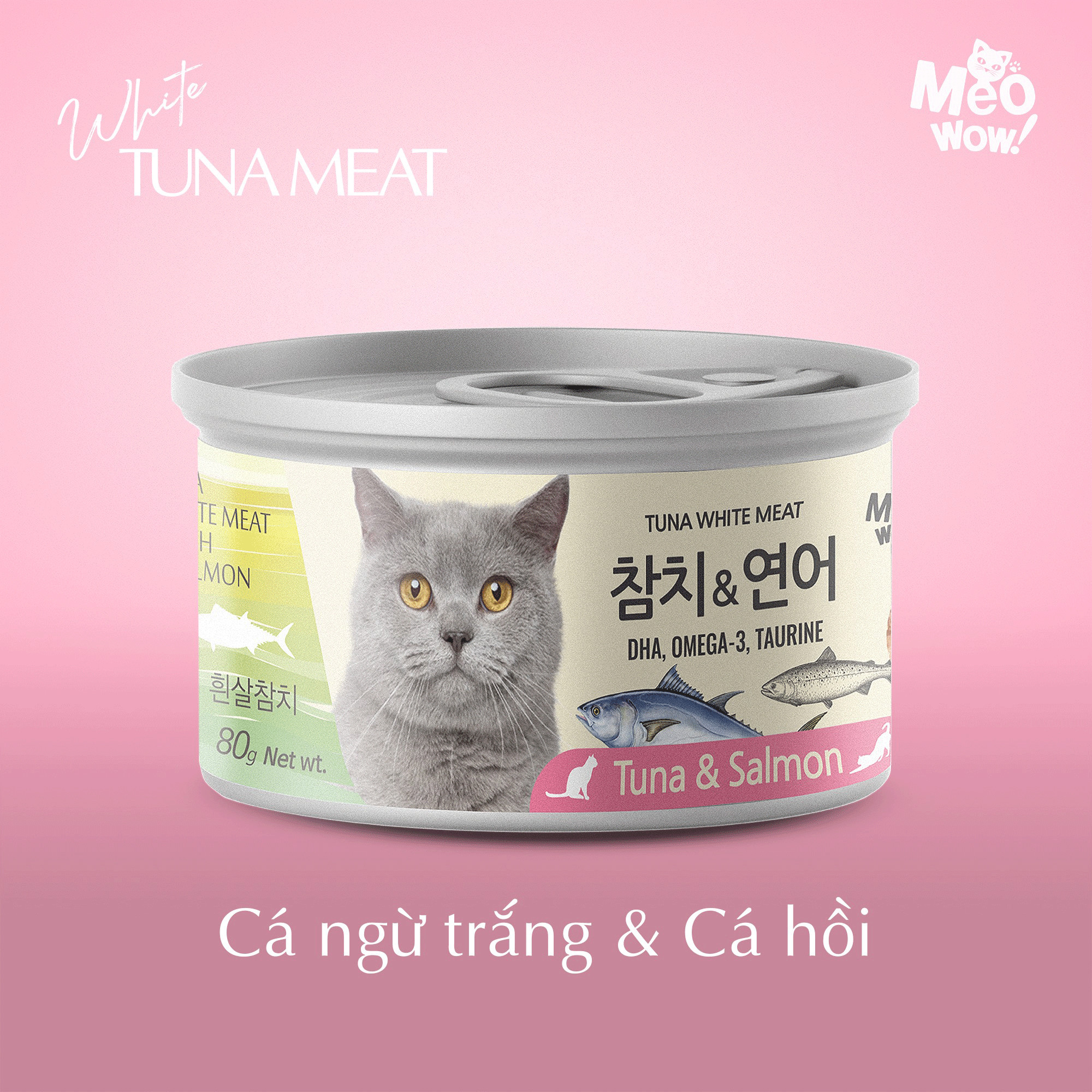 Cá Ngừ Trắng Đóng Hộp Cho Mèo - Tuna White Meat 80g