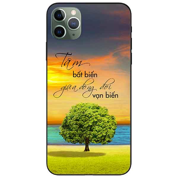 Ốp lưng in cho Iphone 11 Pro Max Mẫu Tâm Bất Biến