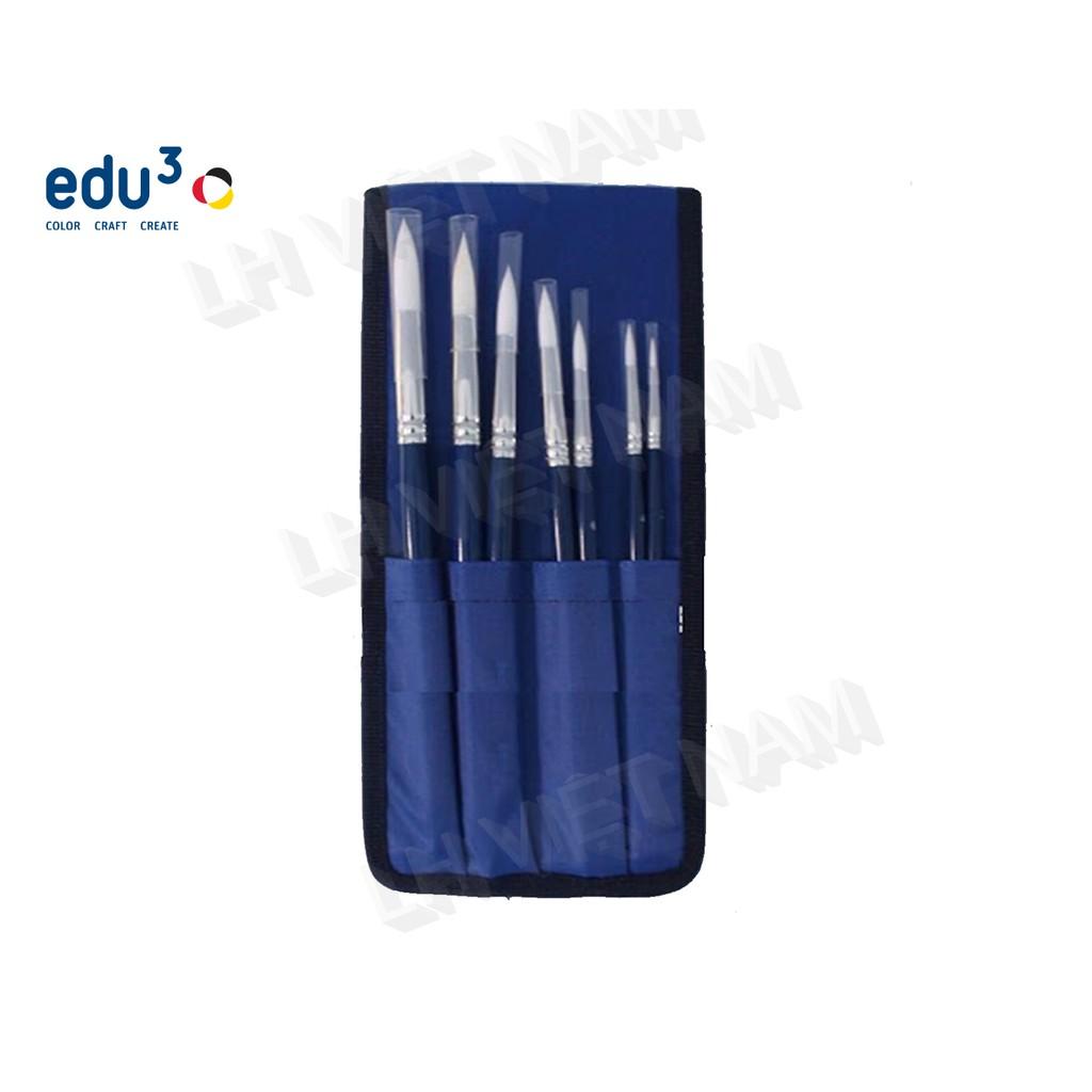 Set cọ vẽ Edu3 - đầu tròn (từ #2 đến #14)