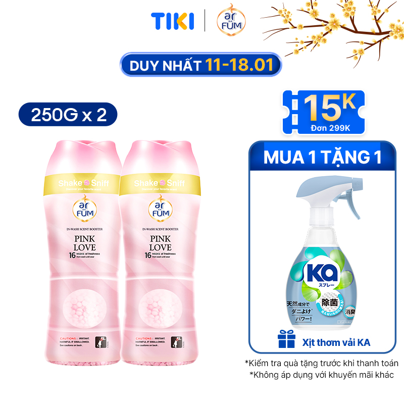 Combo 2 Hạt Xả Thơm Quần Áo Arfum Lưu Hương Tới 16 Tuần, Làm Mềm Vải Và Chống Tĩnh Điện - 2 mùi hương