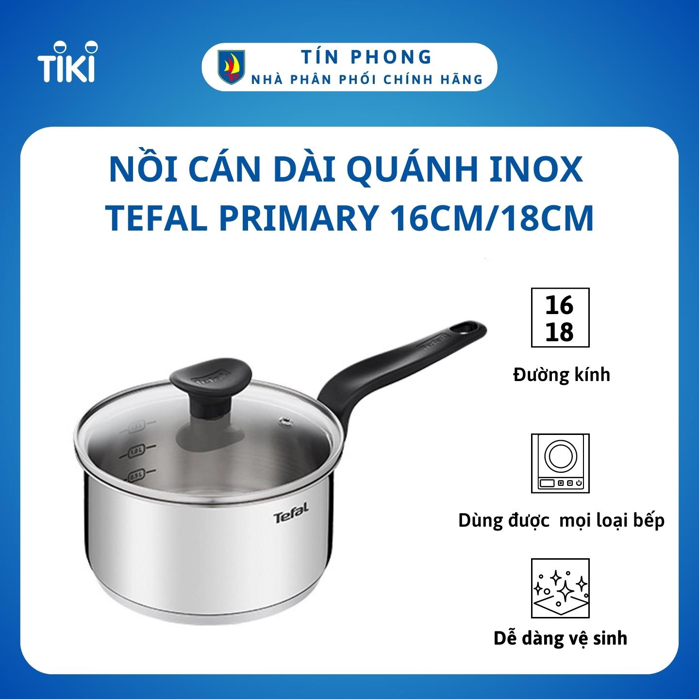 Nồi bếp từ 16cm, nồi chống dính tefal 16 cm, đáy từ - dùng được mọi loại bếp - Hàng chính hãng