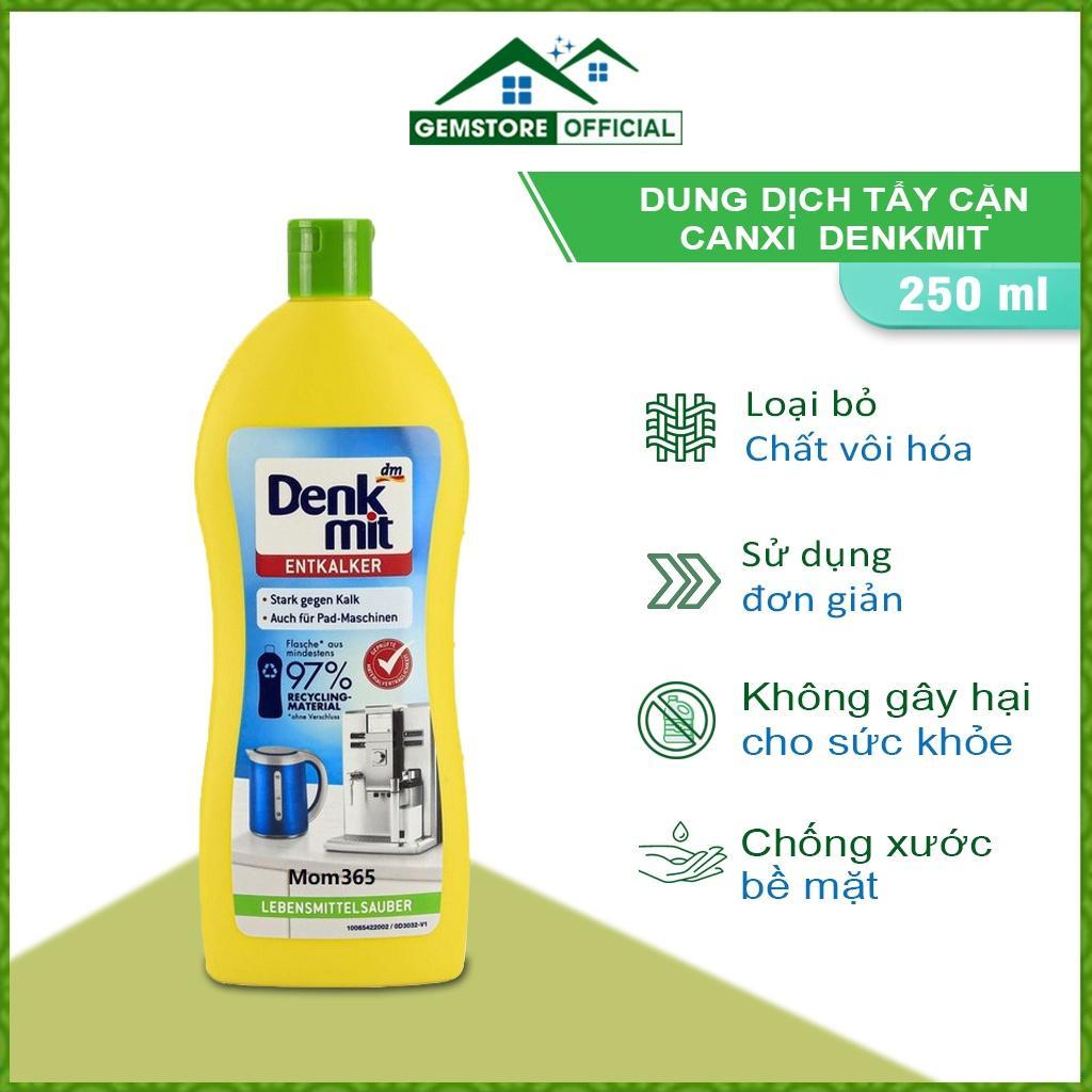 Dung Dịch Tẩy Cặn Canxi DENKMIT, Tẩy Cặn Canxi Bàn Là, Vách Kính, Ấm Siêu Tốc, Xoong Nồi, Hiệu Quả, 250ml, Nhập Đức