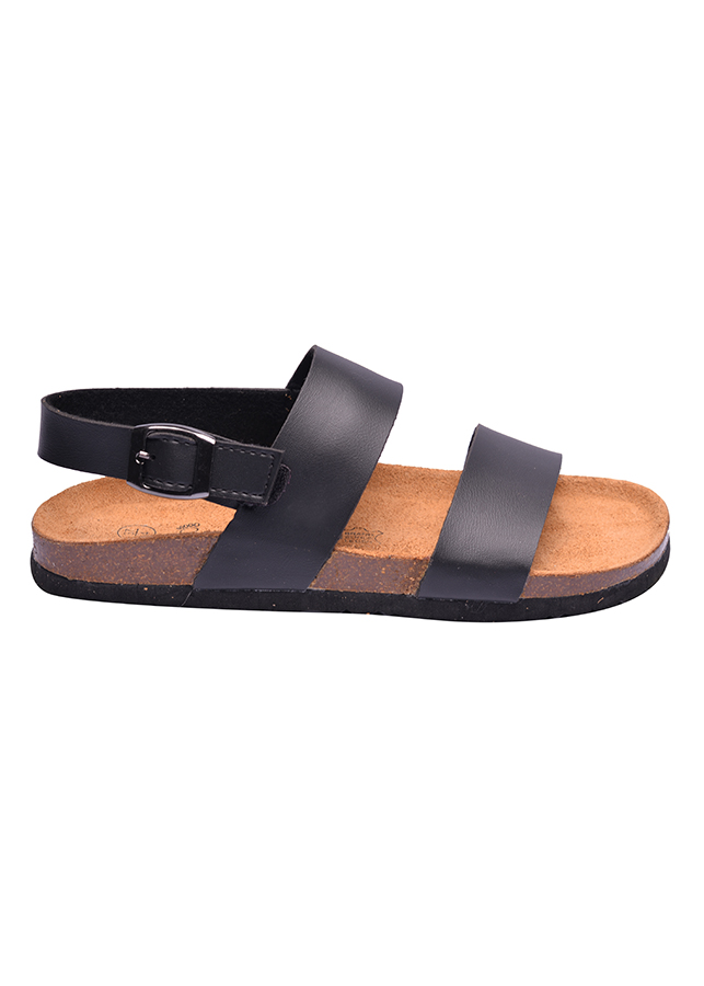 Giày Sandal Nữ 2 Quai Đen Đế Trấu HuuCuong 2150