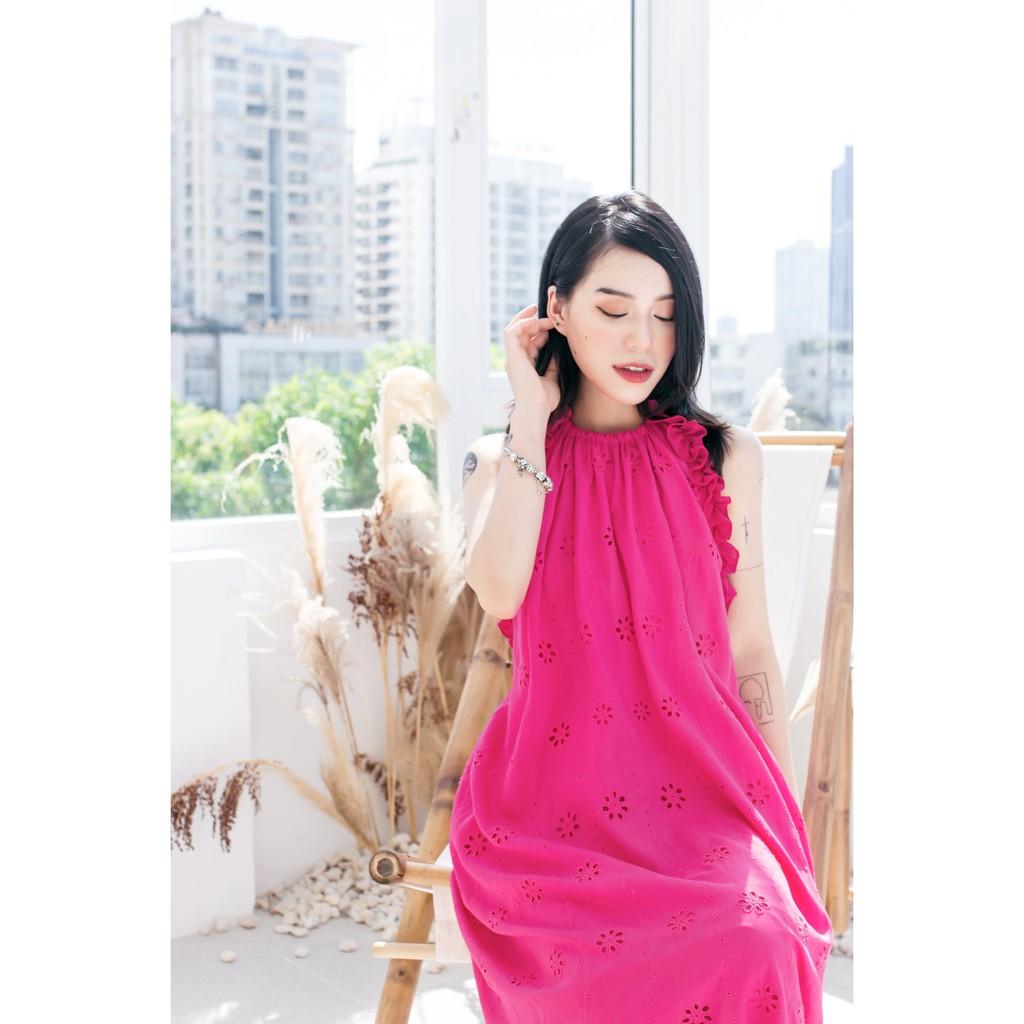 LIIN - Đầm yếm maxi chất thô 2 lớp