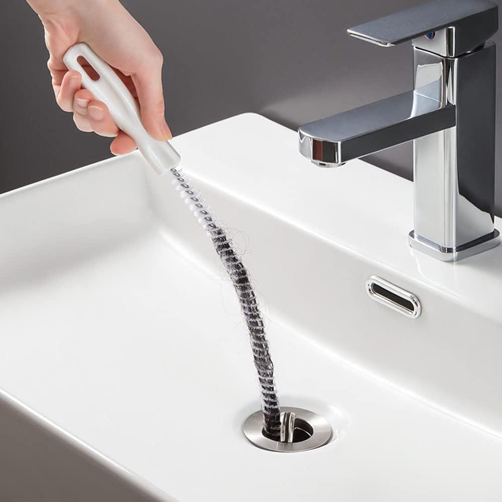 2 -Bàn chải làm sạch ống thoát nước, bàn chải làm sạch ống linh hoạt, dụng cụ mở khóa phòng tắm cho nhà bếp phòng tắm