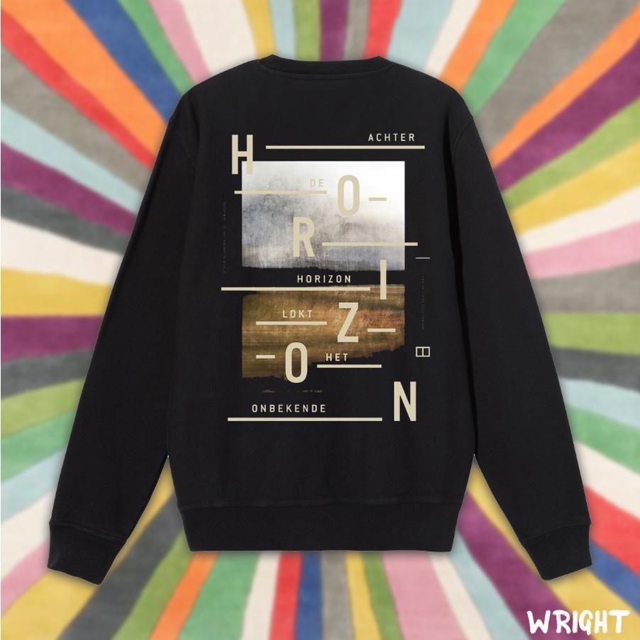 Áo sweater Wright Horizon phong cách streetwear unisex