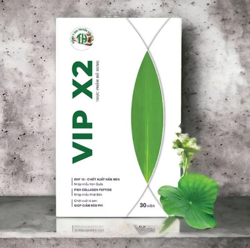 Giảm Cân Tiến Hạnh Vip X2 Mẫu Mới - Tặng Detox Khoá Cân Táo Xanh