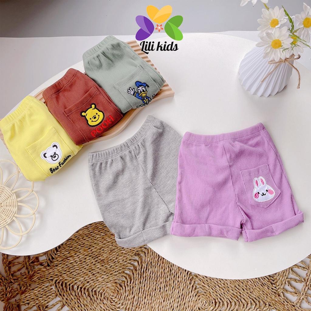 Quần Đùi Chục Cho Bé Trai Bé Gái LILI.KIDS Quần Chục Đùi Chất Thun Gân QC11