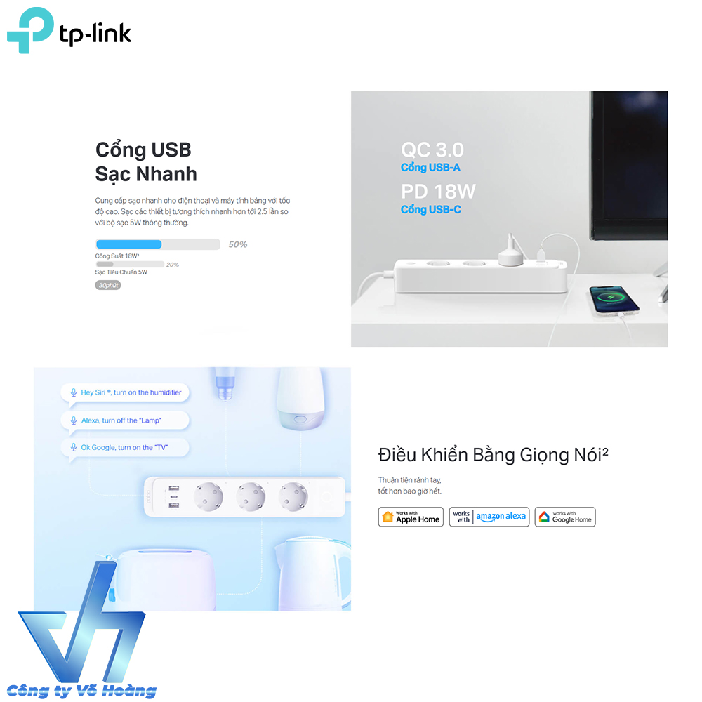 Ổ Cắm Dài Wi-Fi Thông Minh TP-Link Tapo P300 - Hàng chính hãng