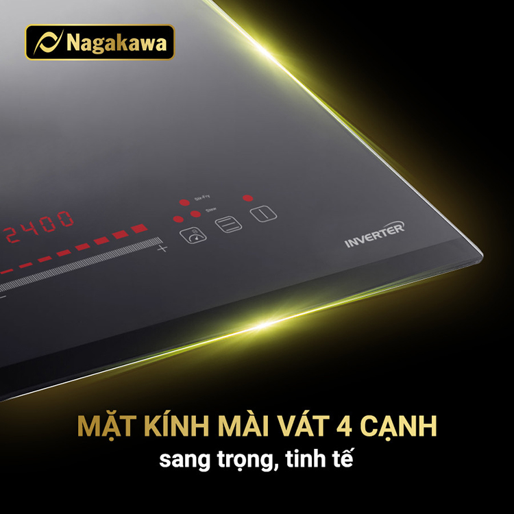 Bếp Đôi Điện Từ Inverter Nagakawa NAG1214M - Hàng Chính Hãng