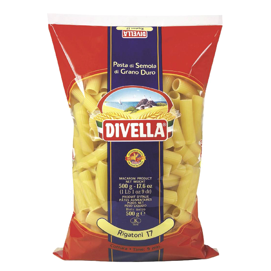 Nui Divella Rigatoni Số 17 (500g)