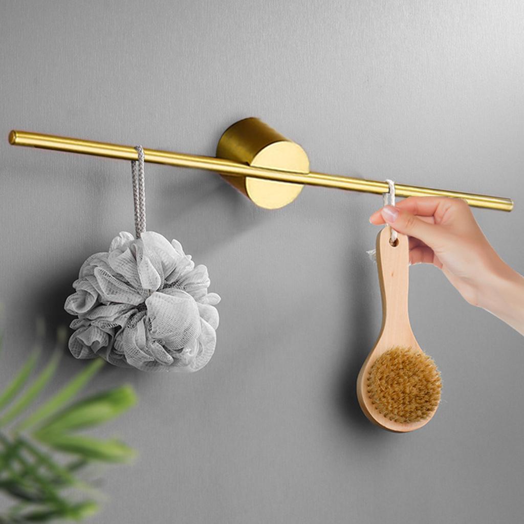 Multifunctional Towel Rack Golden Base Towel Rack 50 Cm + Black Base 50