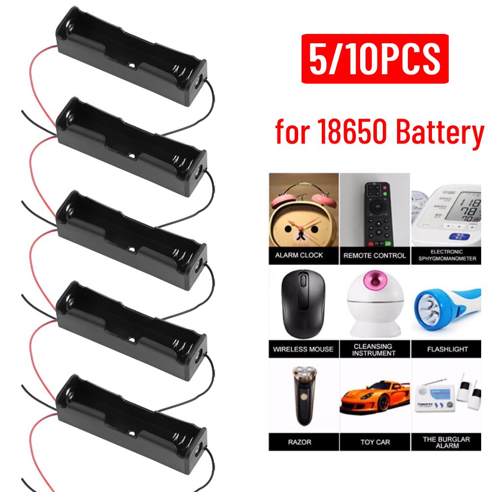 5/10 Chiếc 1 Khe Cắm Pin 18650 Power Bank Ốp Lưng Pin 18650 Chất Lượng Cao Power Bank Hộp Bảo Quản Giá Đỡ dropshipping Màu Sắc: 10 Chiếc
