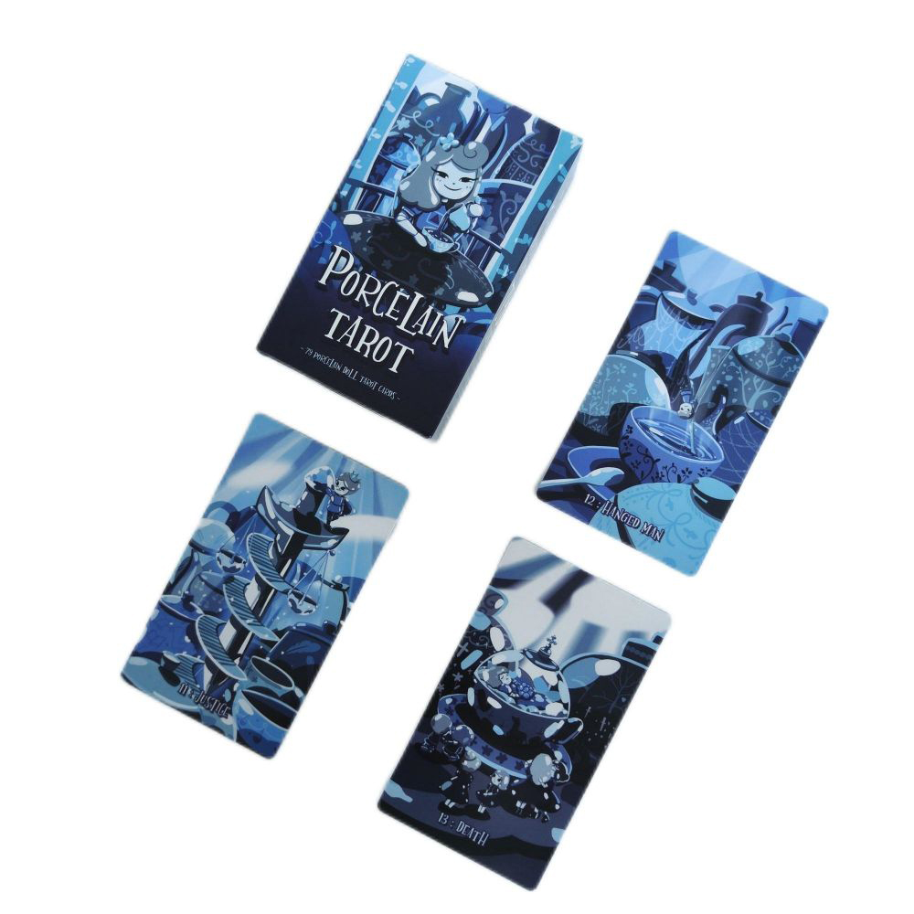 Bộ Bài Porcelain Tarot 78 lá 7x12 cm tặng đá thanh tẩy