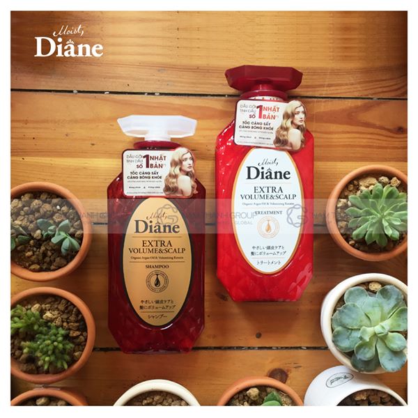 Dầu Xả Moist Diane Extra Volume &amp; Scalp Treatment Hàn Quốc 450ml tặng móc khoá