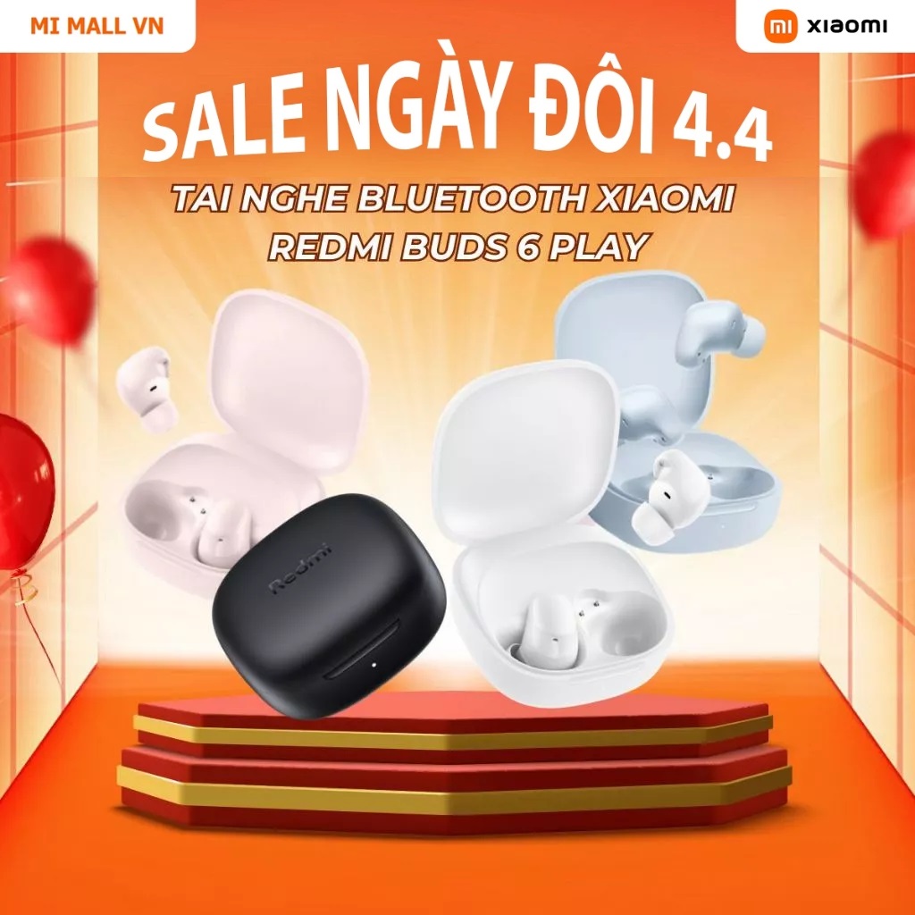 Tai Nghe Bluetooth Xiaomi Redmi Buds 6 Play - Hàng Chính Hãng