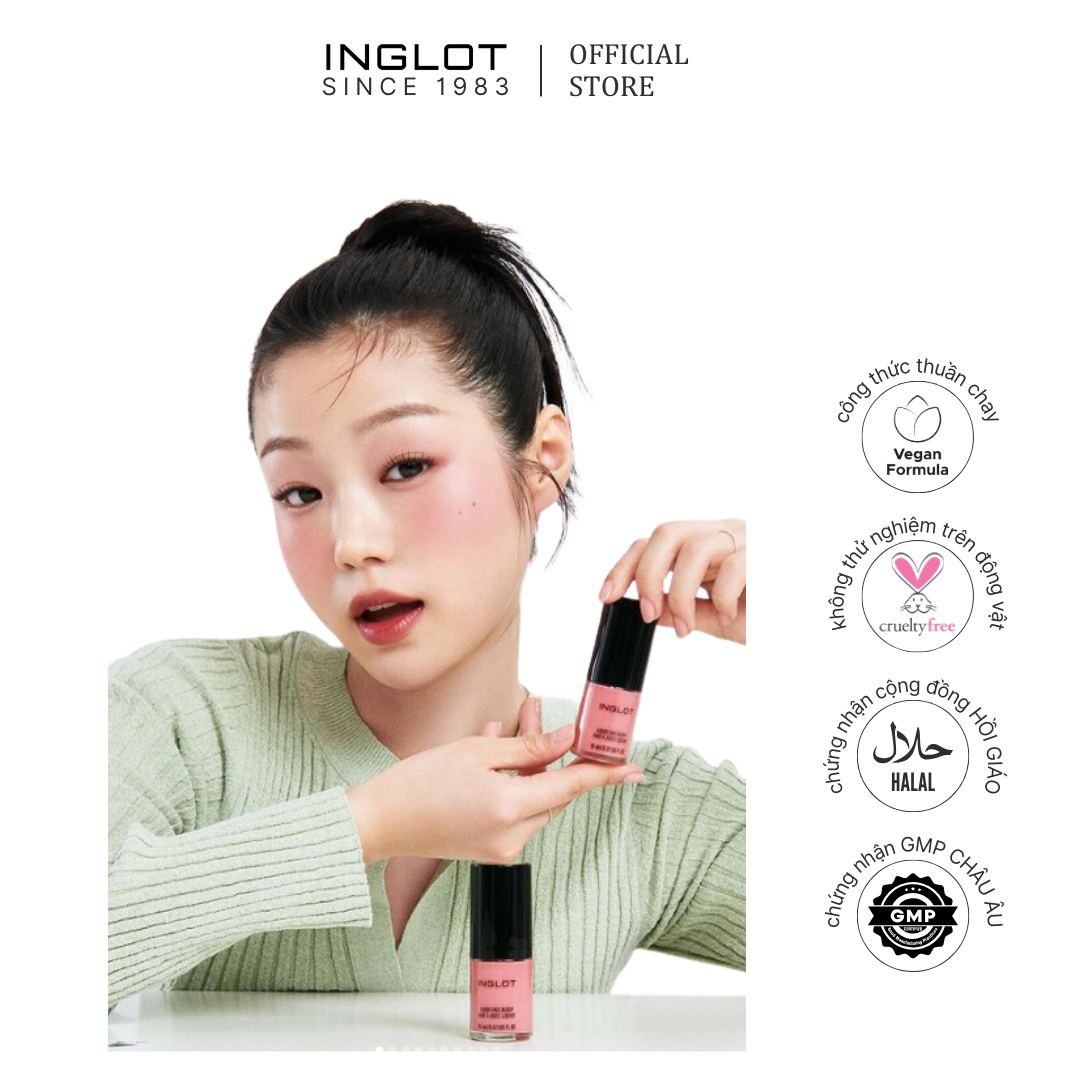 Má hồng dạng kem ửng hồng tự nhiên AMC Face Blush Liquid Inglot (15ml) màu 95