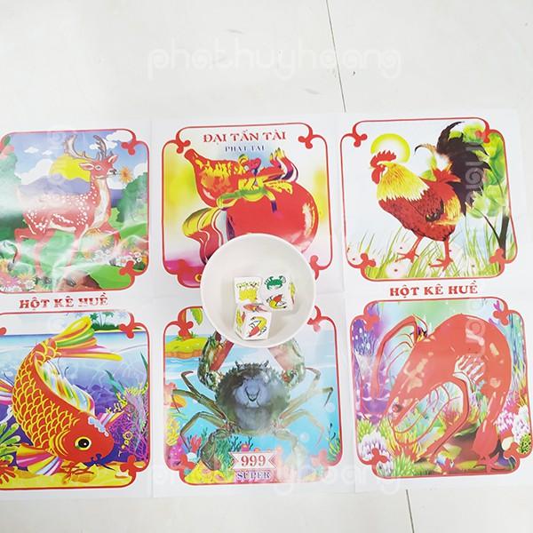Bộ trò chơi bầu cua giấy loại đẹp vui nhộn và giải trí
