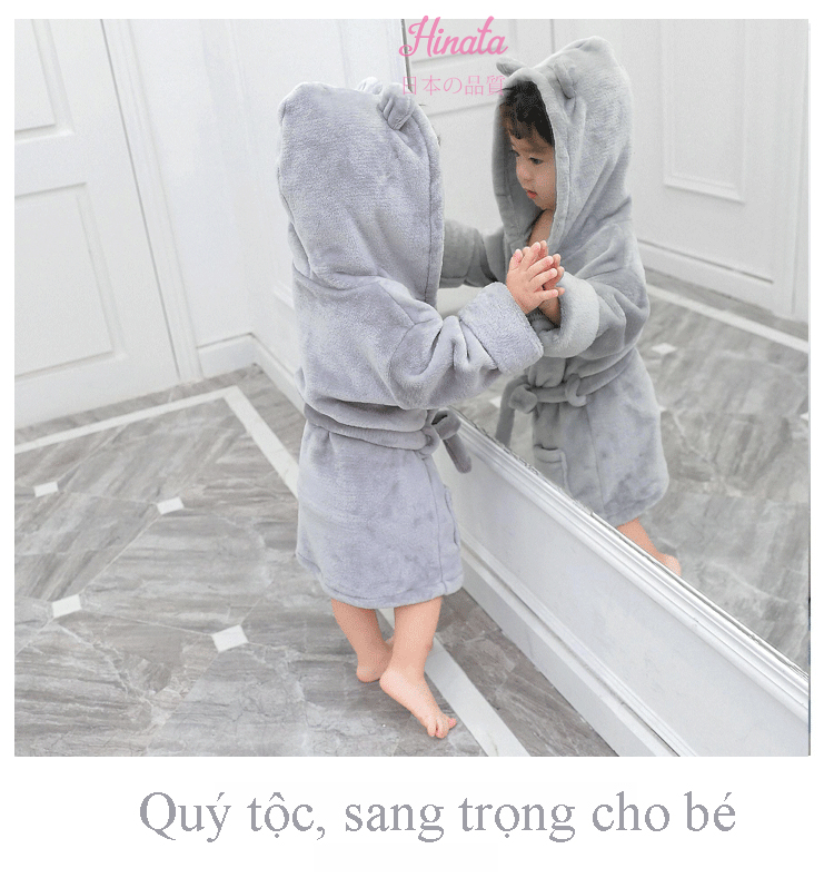 Áo choàng tắm cho bé A05 - Thương hiệu Hinata Nhật Bản