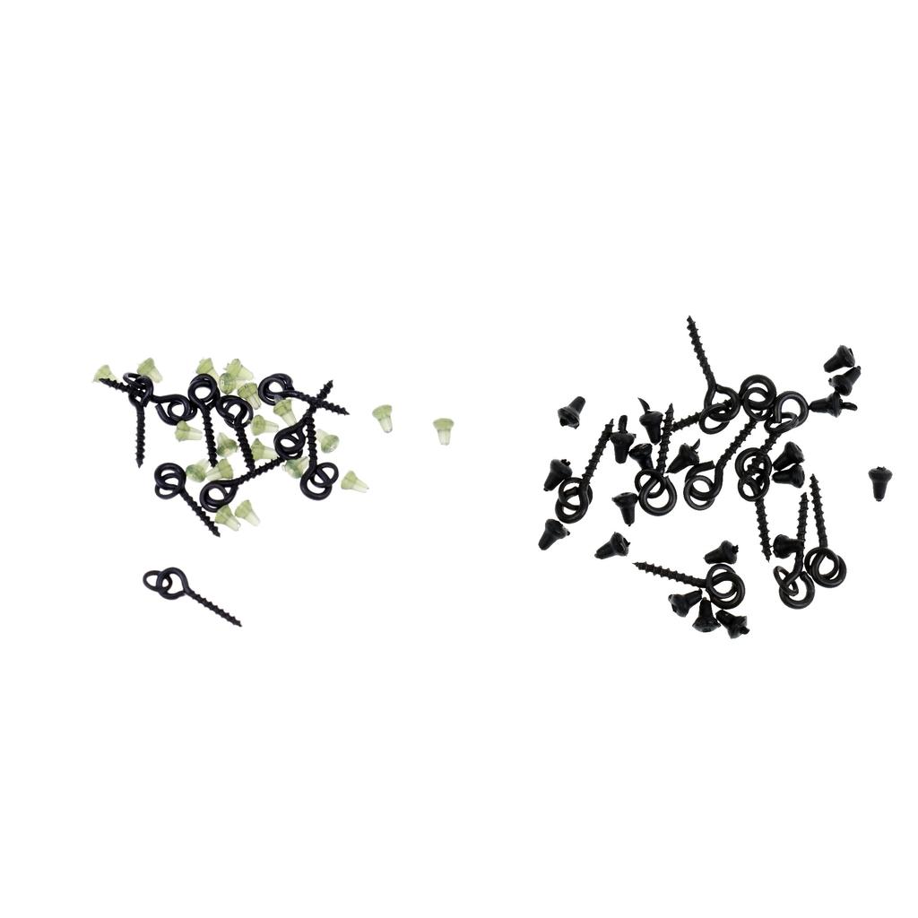 40Pcs Hook Stops Beads Carp Chod Rigs Threaded Boilie & 20pcs Bait Screws