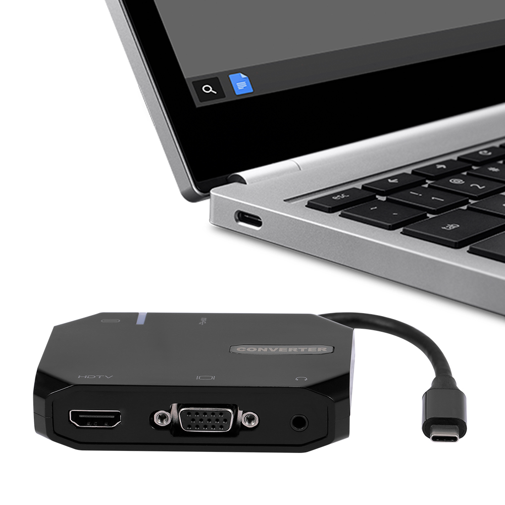 Hub Type-c cho Samsung Dex, Macbook hỗ trợ HDMI, VGA, AUX, USB và Type-c