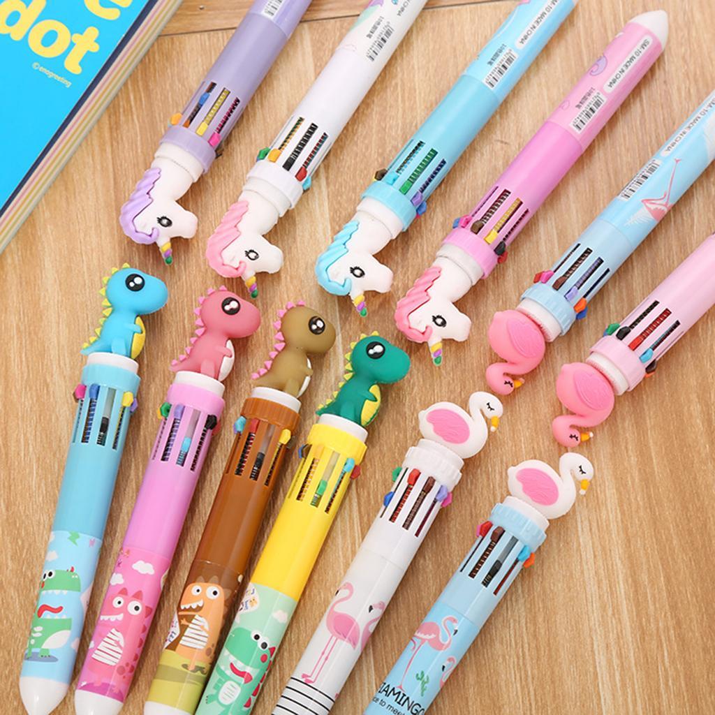 10-in-1 Retractable Ballpoint Pen f  Student Children