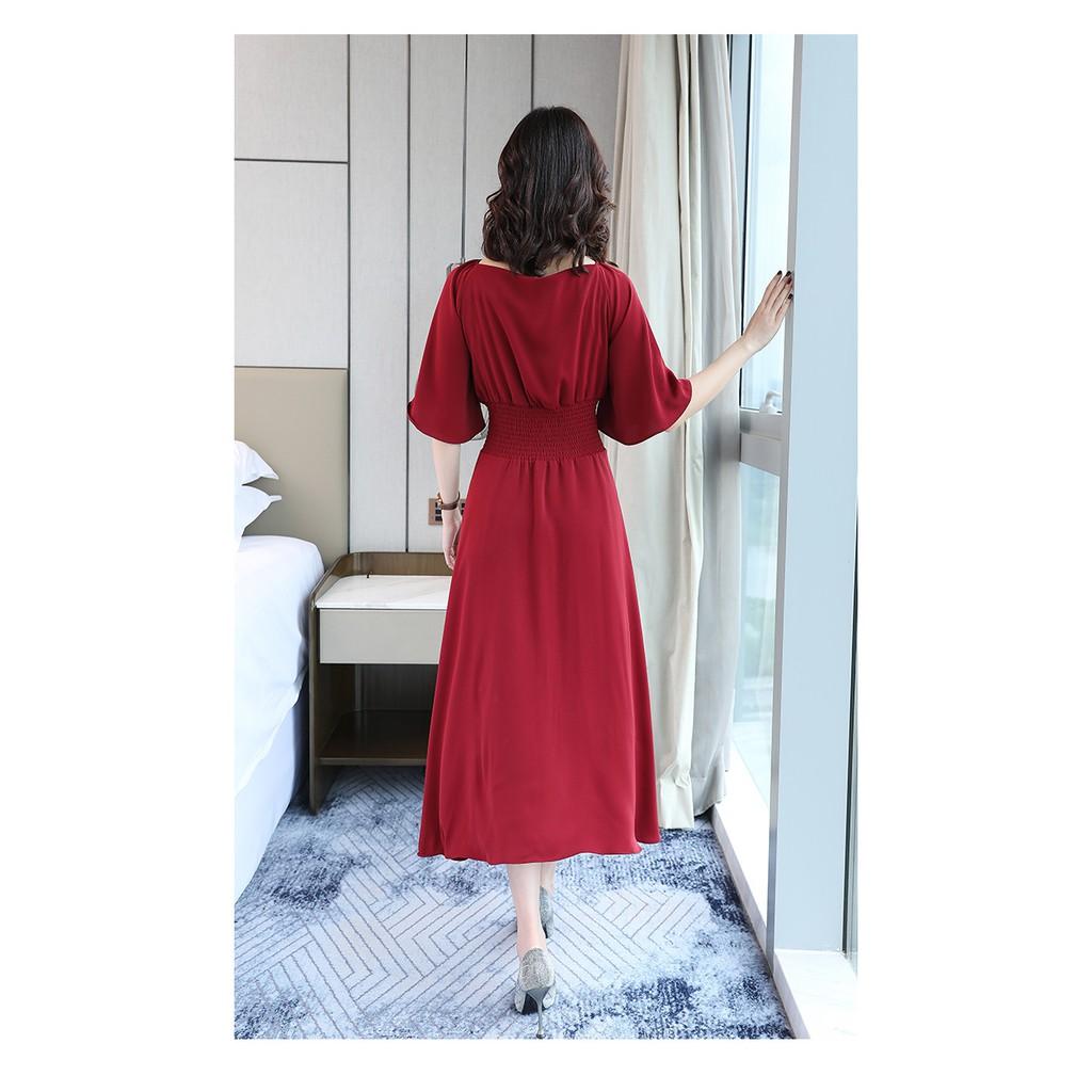 DRESS316-ĐẦM XÒE NHÚNG EO THIẾT KẾ S-6XL