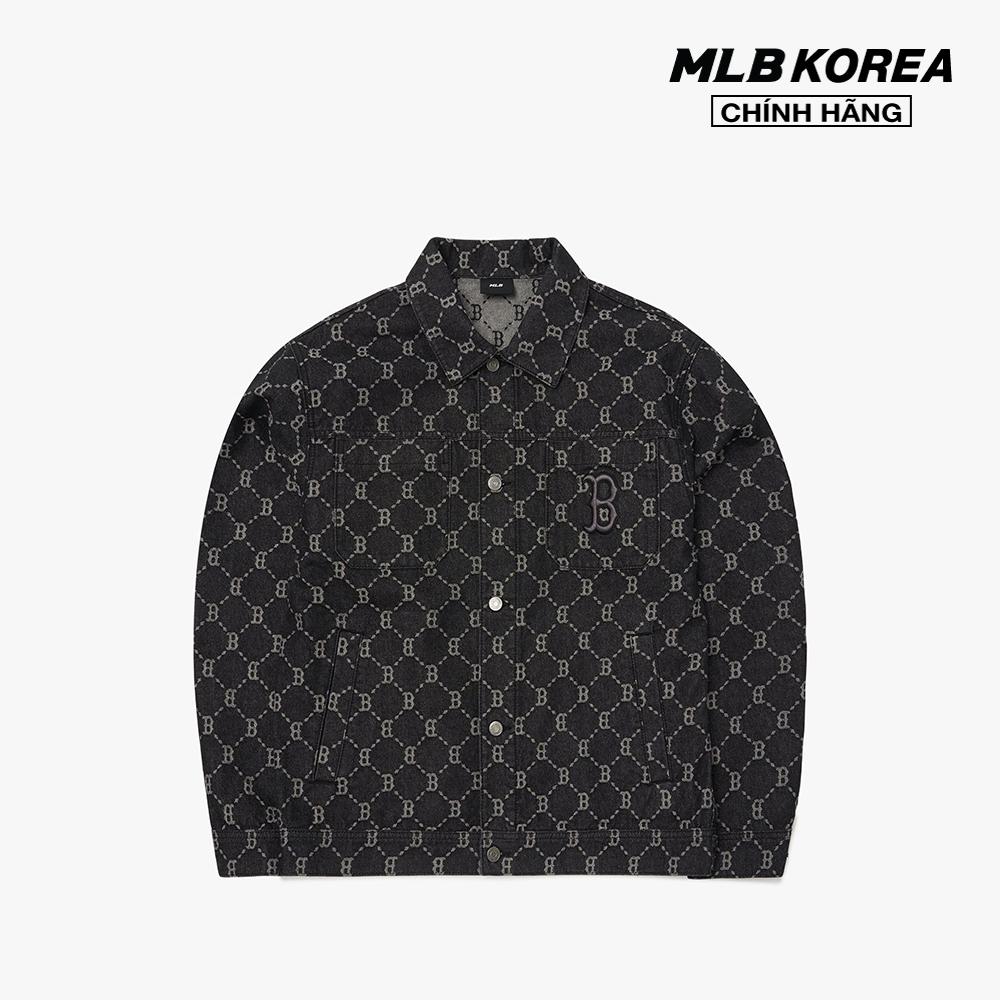 MLB - Áo khoác denim cổ bẻ tay dài Diamond Monogram 3ADKM0224