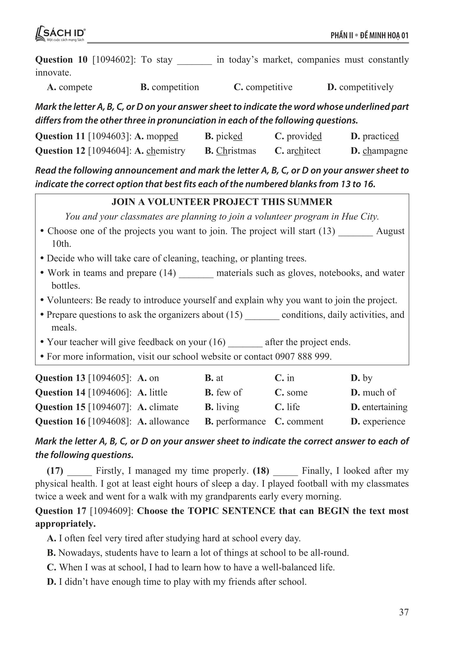 Sách - 60 Đề Minh Họa Thi Vào 10 - Môn Tiếng Anh
