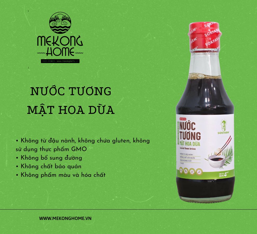 NƯỚC TƯƠNG MẬT HOA DỪA - 200ML - MeKong Home