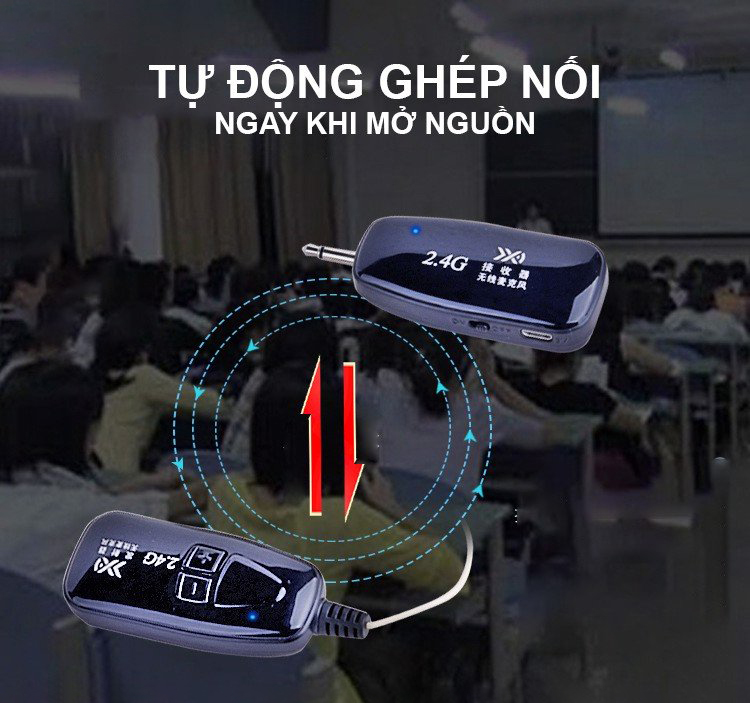 XXD-19 - Micro Hạt Gạo Không Dây 2.4G / UHF Cài Tai Dùng Cho Giảng Dạy, MC Sân Khấu