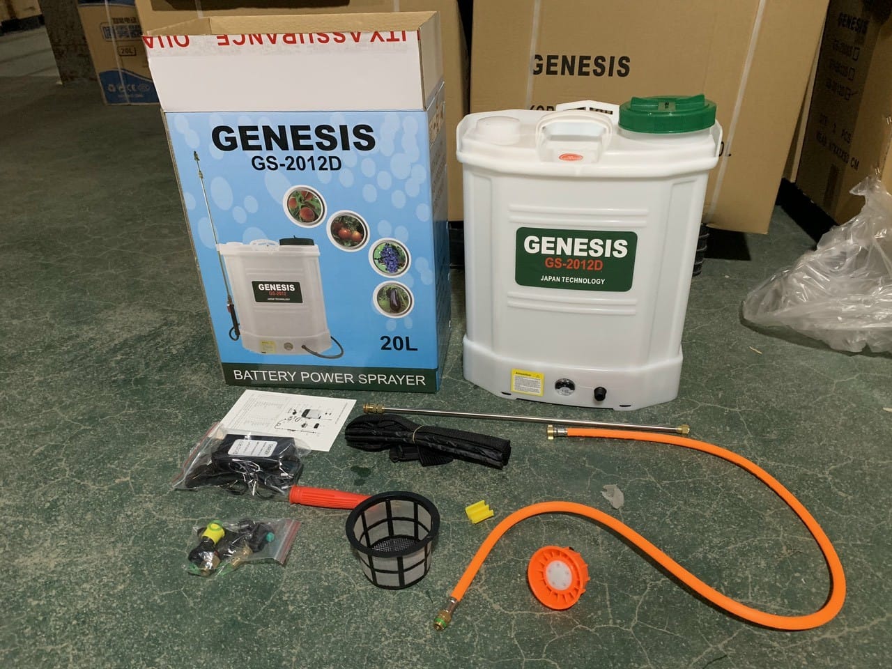 Bình Phun Xịt Điện 18L Genesis GS-2012D Bơm Đôi