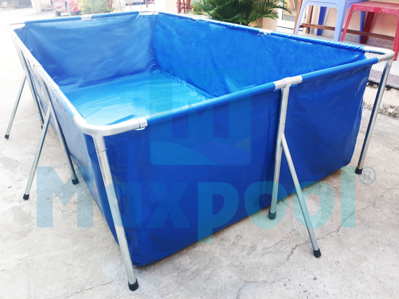 Bể bơi khung kim loại KT 3m x 1.6m x 80cm - Bể bơi cho bé - Thương hiệu MAXPOOL