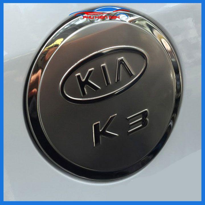 Ốp nắp bình xăng Kia K3 mạ crom chống trầy trang trí ô tô