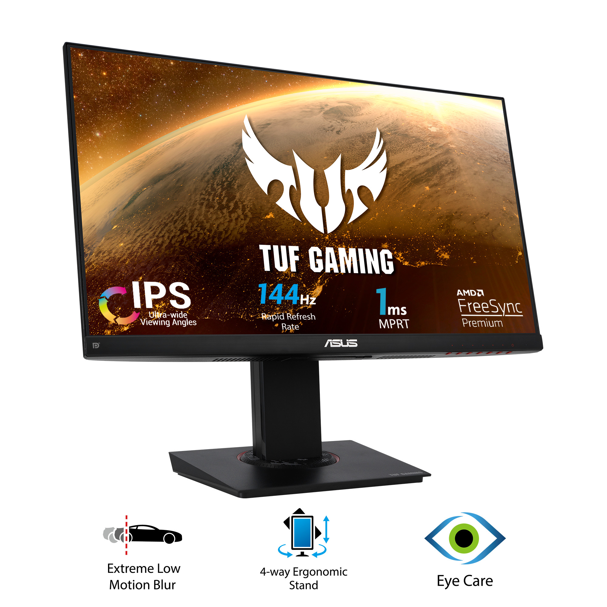 Màn Hình ASUS TUF GAMING VG249Q 24 inch Full HD (1920 x 1080) 1ms 144Hz IPS FreeSync Stereo Speakers (2 x 2W) - Hàng Chính Hãng