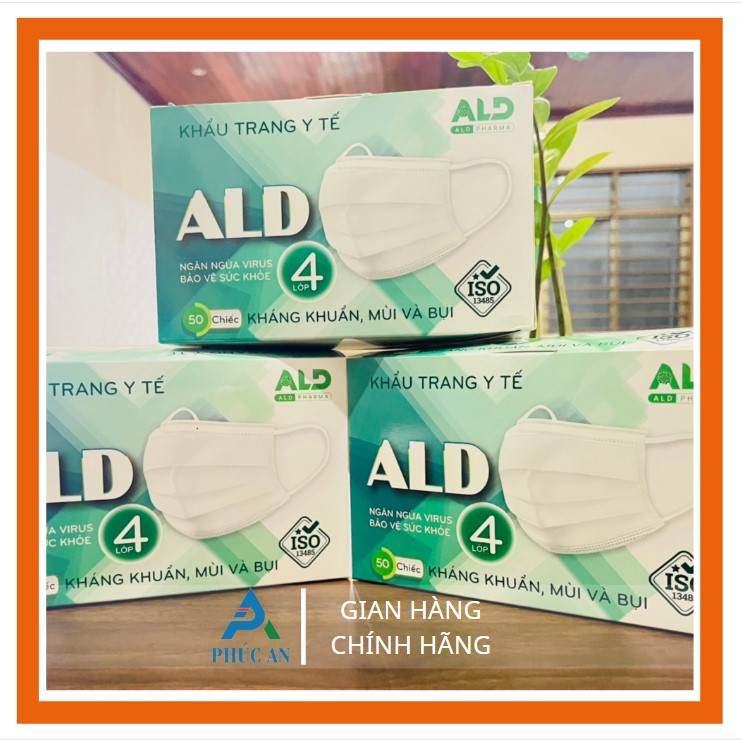 Khẩu trang y tế thông thường hãng ALD lẻ thùng 50 hộp 2500c model KIWI