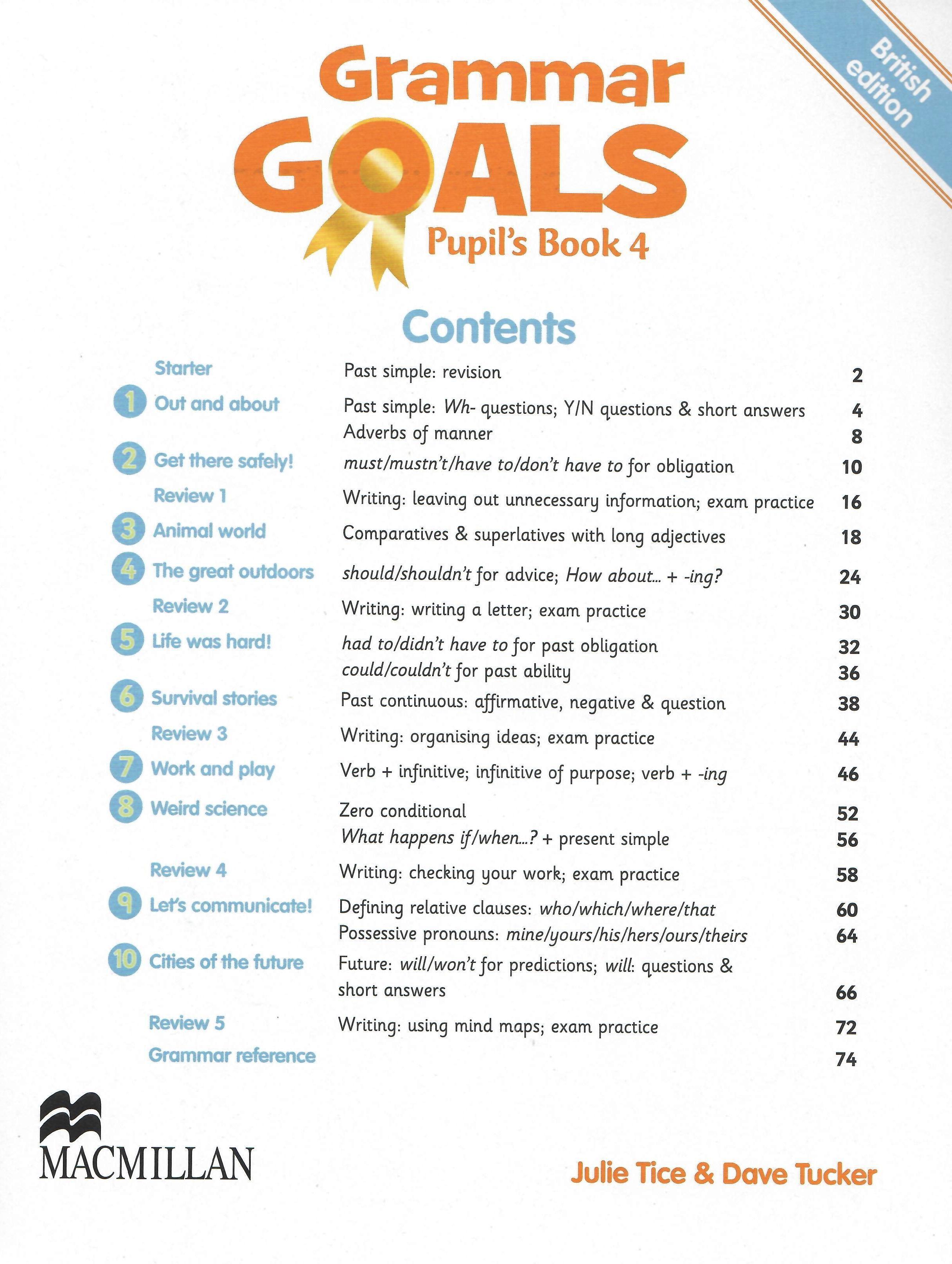 Grammar Goals Level 4 Pupil's Book With eBook (British Edition)