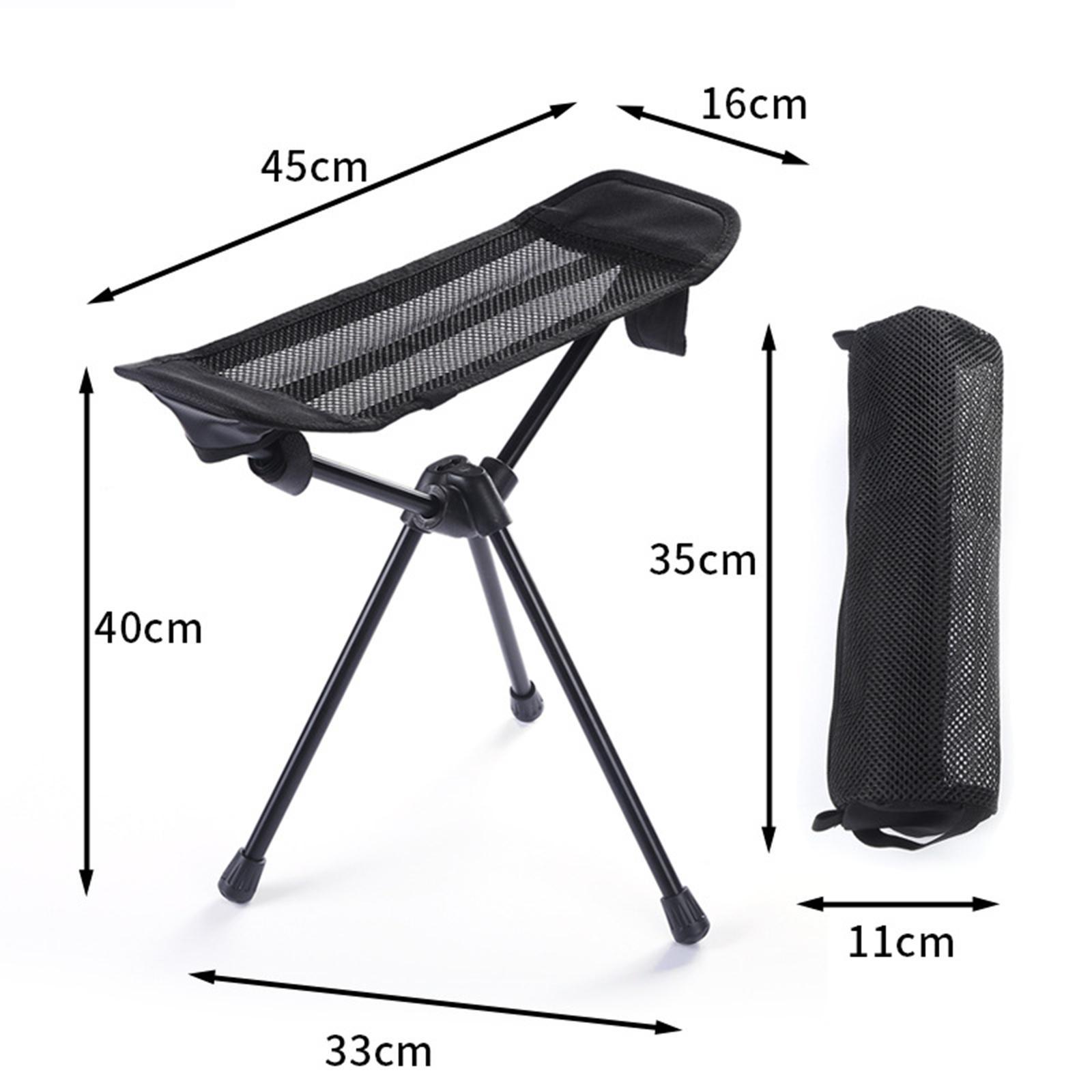Folding Chair Footrest Portable Fishing Chair Footstool for Camping Hiking