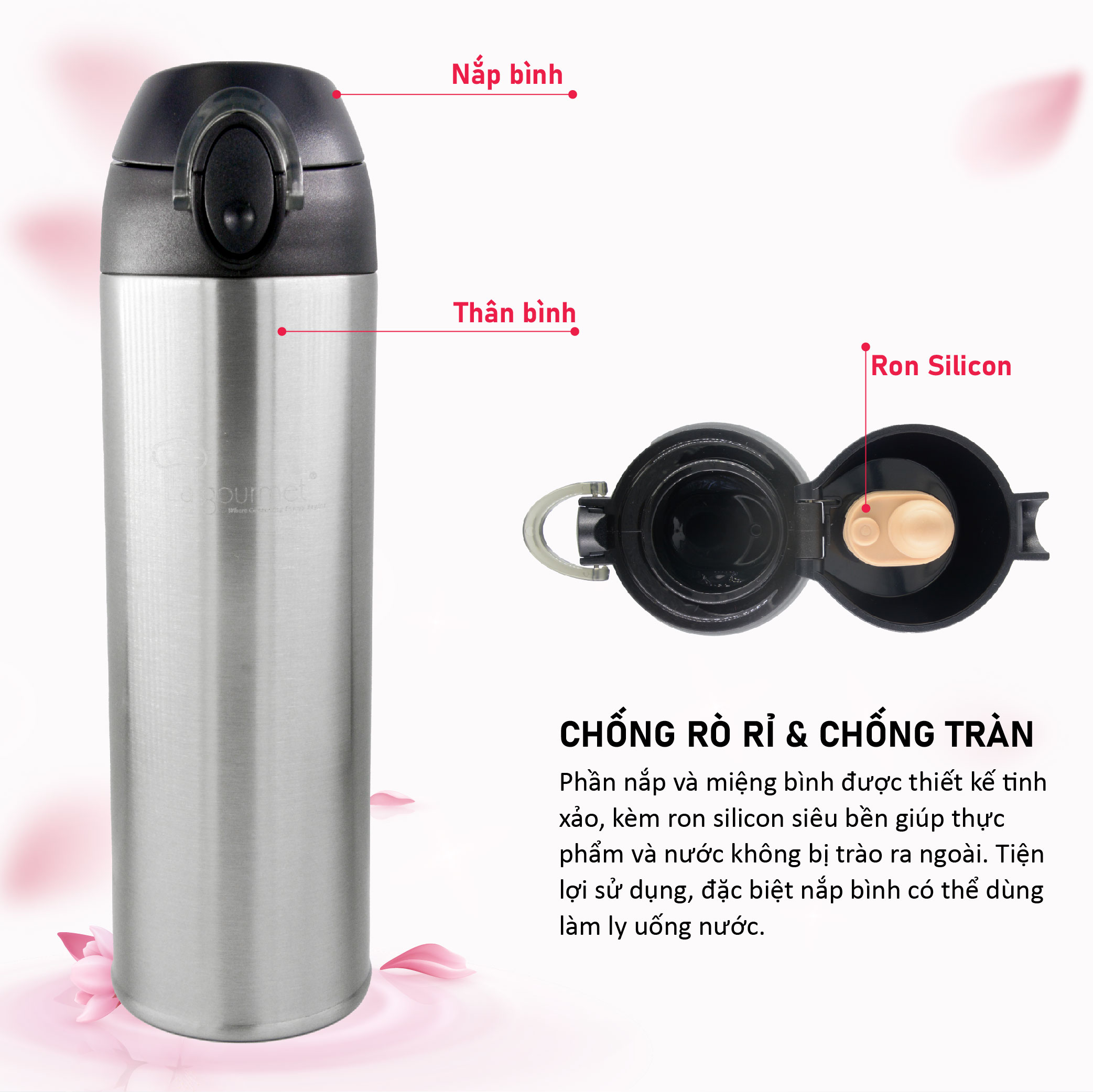 Bình Giữ Nhiệt Nắp Bật La Gourmet Classic -350831