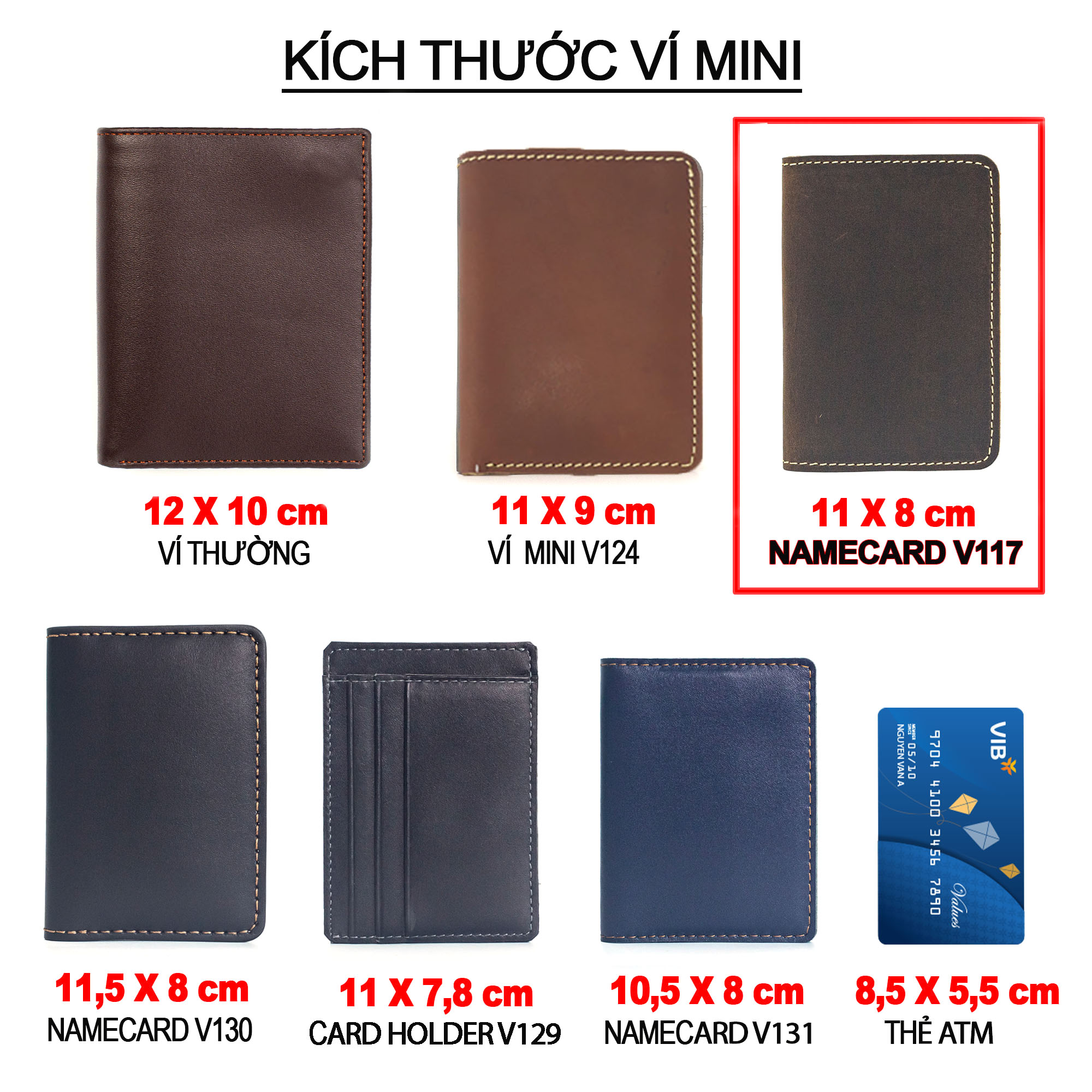 Ví đựng thẻ da bò sáp ngựa điên Crazyhorse V117 cao cấp, card holder da thật, đường chỉ may tinh tế, ví mini nam nhỏ gọn, đựng thẻ tiện lợi, fullbox, thương hiệu Bụi leather chuyên đồ da thật